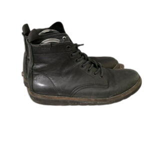 Vans Men's 8.5 High-Top Lace-Up Skater non canvas Boot 500664 Black